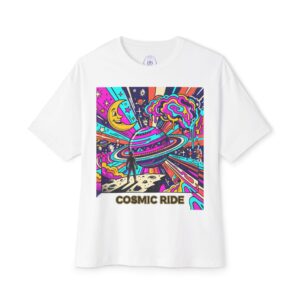Cosmic Ride Graphic Tee — Psychedelic Space Art T-Shirt