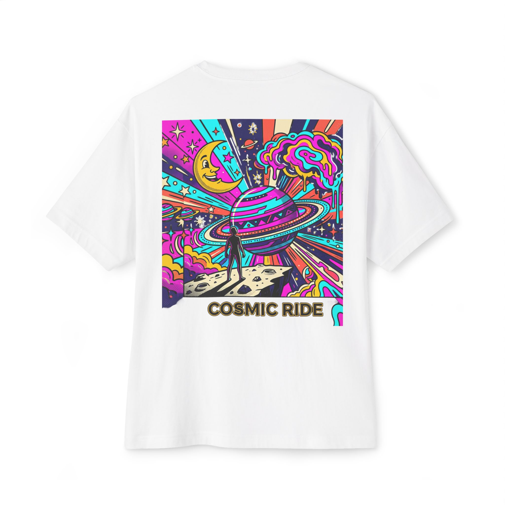 Cosmic Ride Graphic Tee — Psychedelic Space Art T-Shirt - Image 2